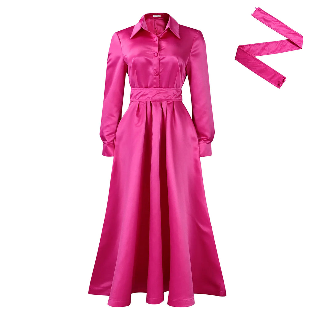 Casual Solid Color A-Line Lady Dress