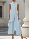 Sleeveless Jumpsuit Wide Leg Culottes