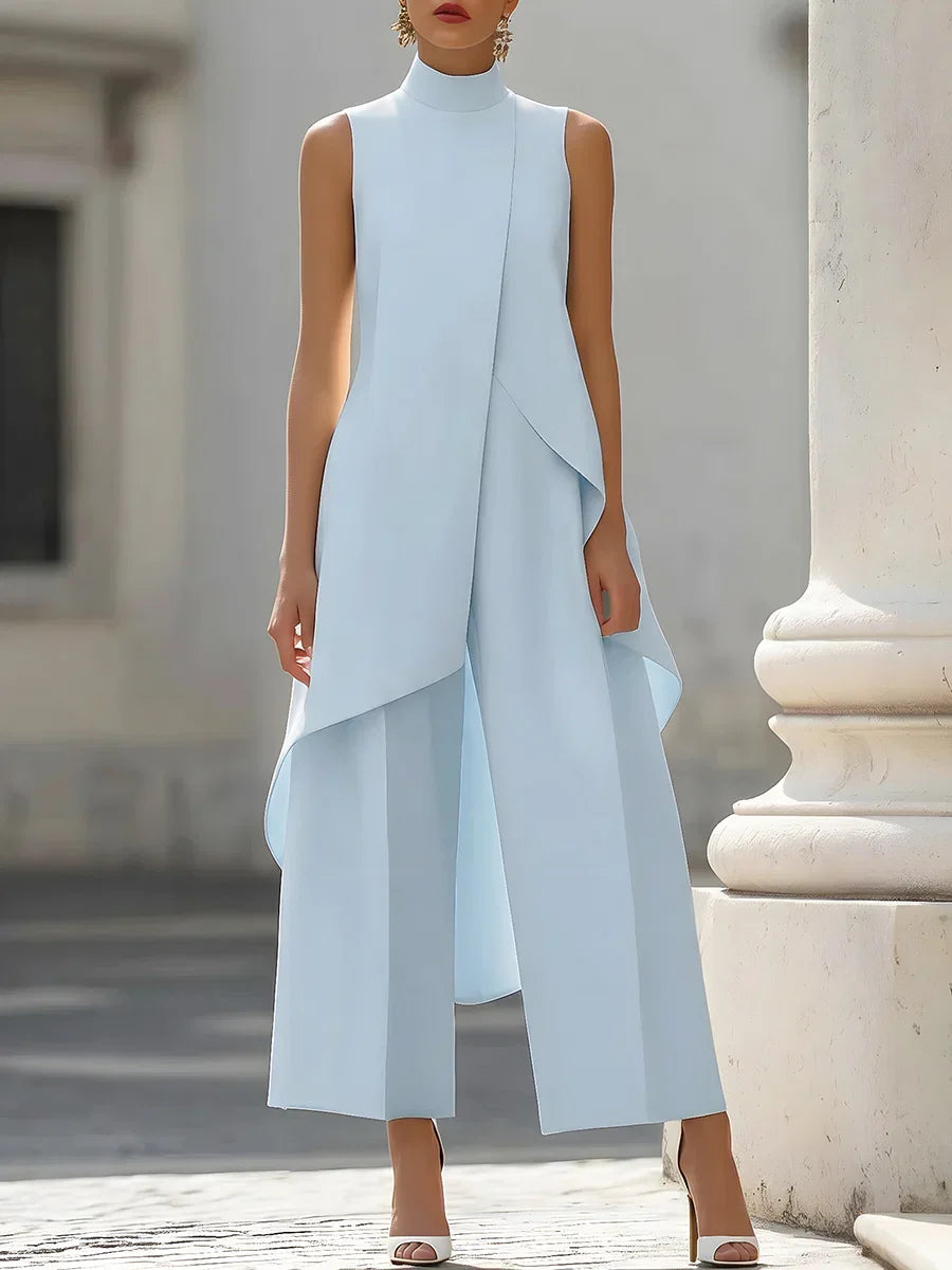 Sleeveless Jumpsuit Wide Leg Culottes