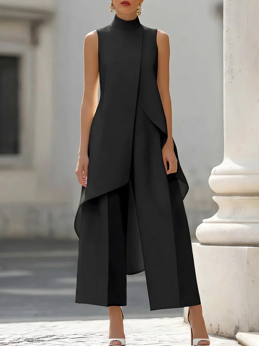Sleeveless Jumpsuit Wide Leg Culottes