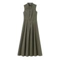 Zipper Sleeveless Long Bodycon Dress 3