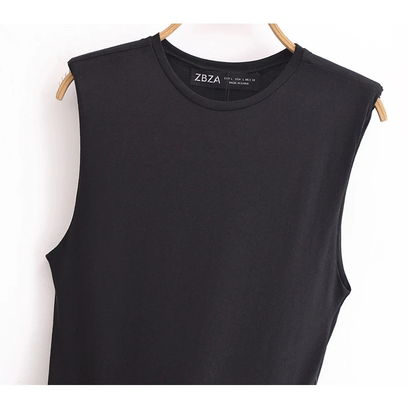 Elegant Pleated Mid-Calf Belt Tank Dress