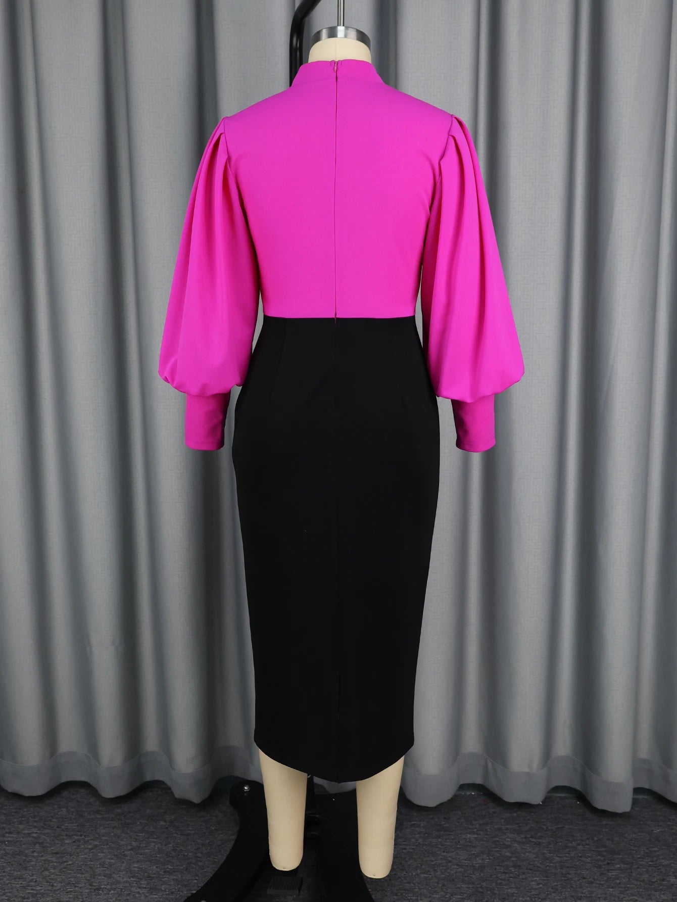 Sophisticated Long Lantern Sleeves Business Dress