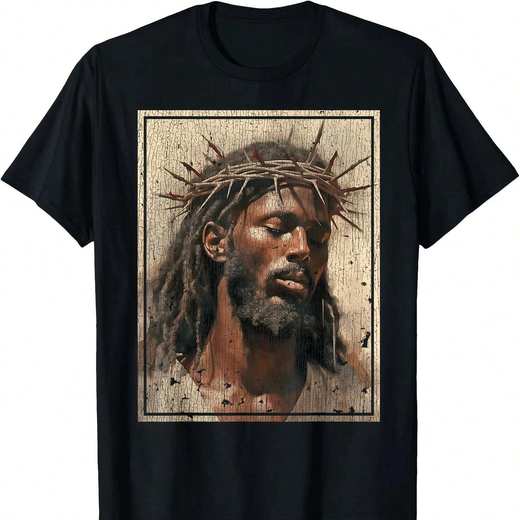 Jesus Crown of Thorns Black T 1